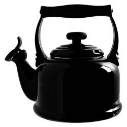 Le Creuset Traditional Stovetop Whistling Kettle Satin Black